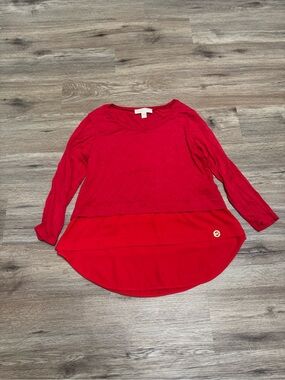 Michael Kors Bright Red Layered Tunic
